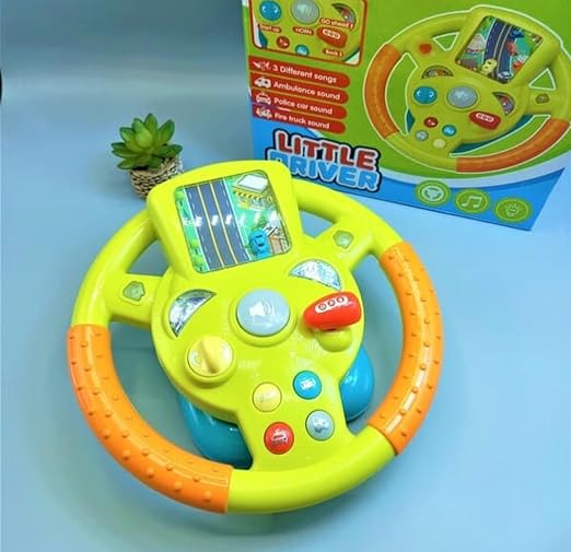 Kids Electric Early Education Simulation Steering Wheel Toy